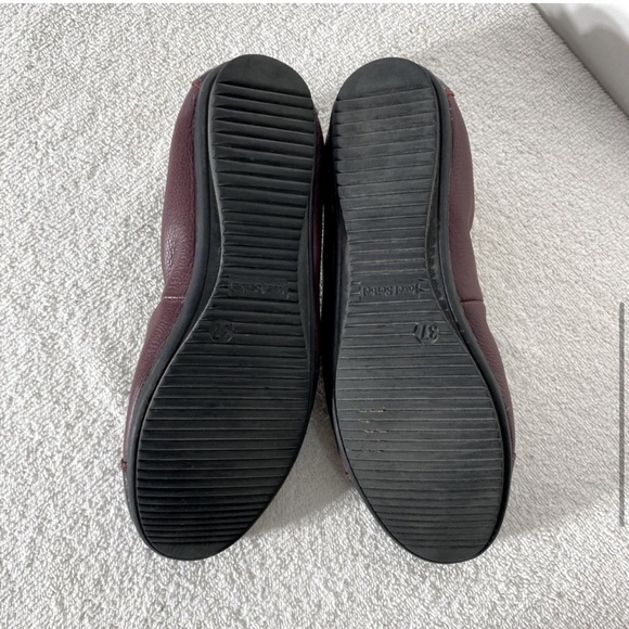 Josef Siebel Burgundy Leather Round Toe Ballet Flats 37 - Picture 6 of 13